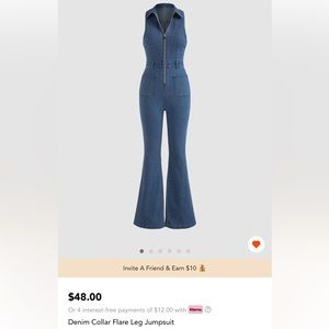 Size large denim jumpsuit from Cider. Brand new with tags.